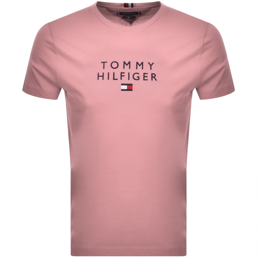Alternative Image for ProductTommy Hilfiger Icon Flag Logo T Shirt Pink1